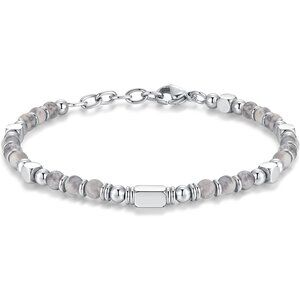 Grey White Boho Beaded Bracelets for Women Trendy Jewelry Gifts for Lover, Mom